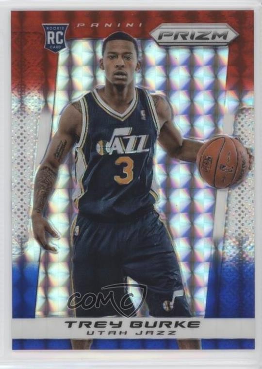 2013-14 Panini Prizm Red White & Blue Mosaic Trey Burke #282 Rookie RC 00ax