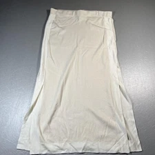 Worth New York Skirt Womens Medium Cream Silk Blend Knit Maxi Long Side Slit