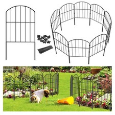 Garden Fence, Total 10ft L x 24in H Garden Fencing Animal Barrier, 10 Pcs R...