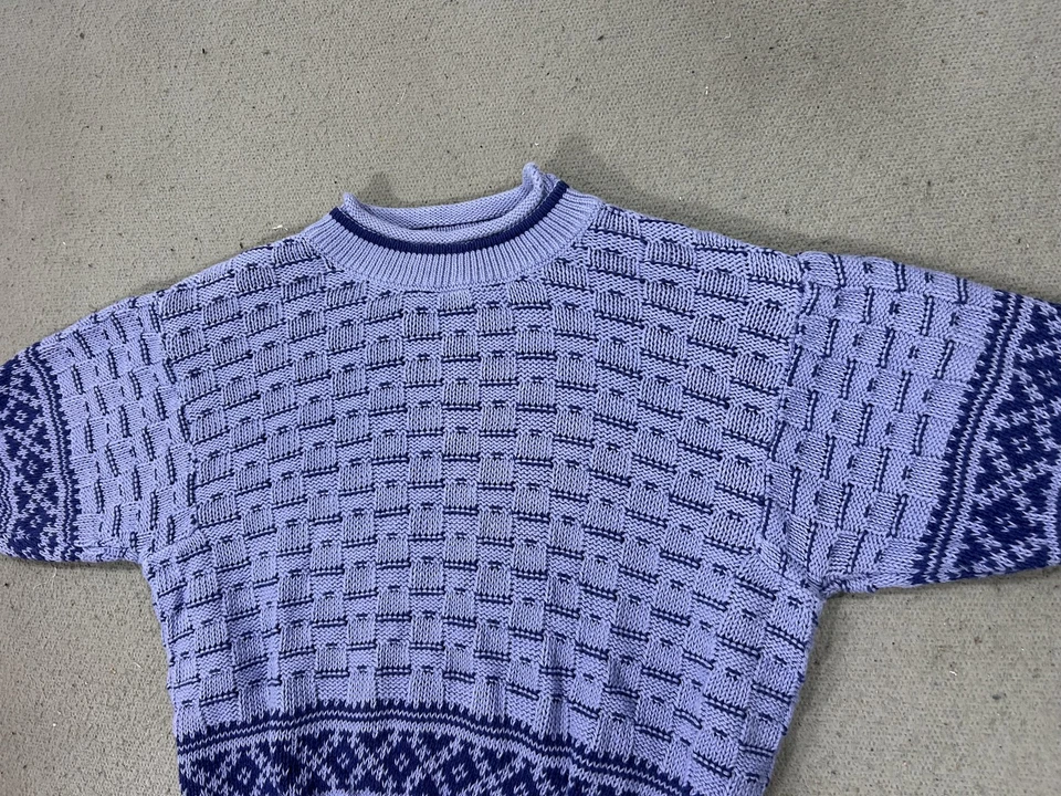 Suéter United Colors of Benetton Mujer Púrpura Manga Corta Tejido Hecho en Italia Foto 2 de 4