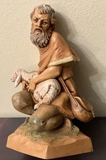 Fontanini Shepherd Holding Sheep Nativity Figurine 7.5” Scale Italy 1986