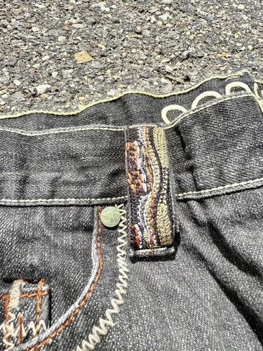 Vintage Coogi Sweater Wide Straight Black Denim Jeans Pants Mens Size 40x34 - Picture 4 of 7