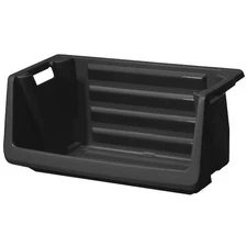 55 Gallon Multipurpose Stackable Space Saving Heavy Duty Storage Bin in Black