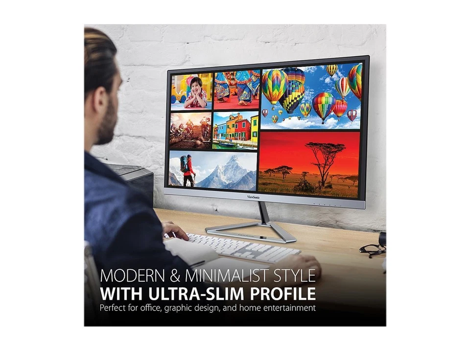ViewSonic VX2776-SMHD 27 Inch 1080p Frameless Widescreen IPS Monitor with HDMI - Image 2 of 4