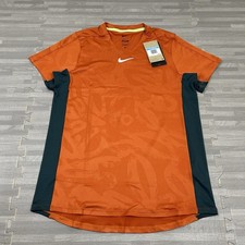 Nike Court Dri-Fit Advantage Tennis T-Shirt Top Mens Medium DX5537 Orange 75