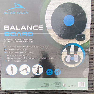 Active Touch Balance Board Ø 39 cm bis 100 kg Anti-Rutsch schwarz/blau Set