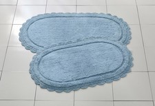 BrylaneHome Oval Crochet Bath Mat