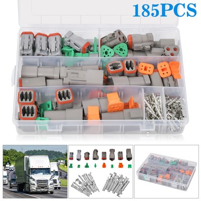 185X Deutsch DT 2,3,4,6 Polig Steckverbinder Buchse KFZ Stecker Wasserdicht Satz