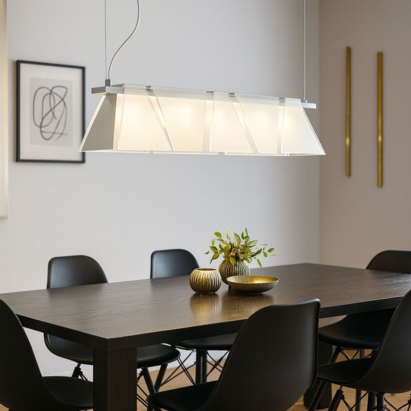 Design Glas Decken Pendel Lampe Ess Zimmer Beleuchtung HäNge Leuchte Satiniert-image