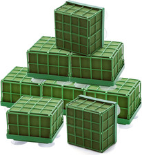 8 Pack Square Floral Foam Cage, Floral Foam Blocks with Suction Cup, Flower Cage