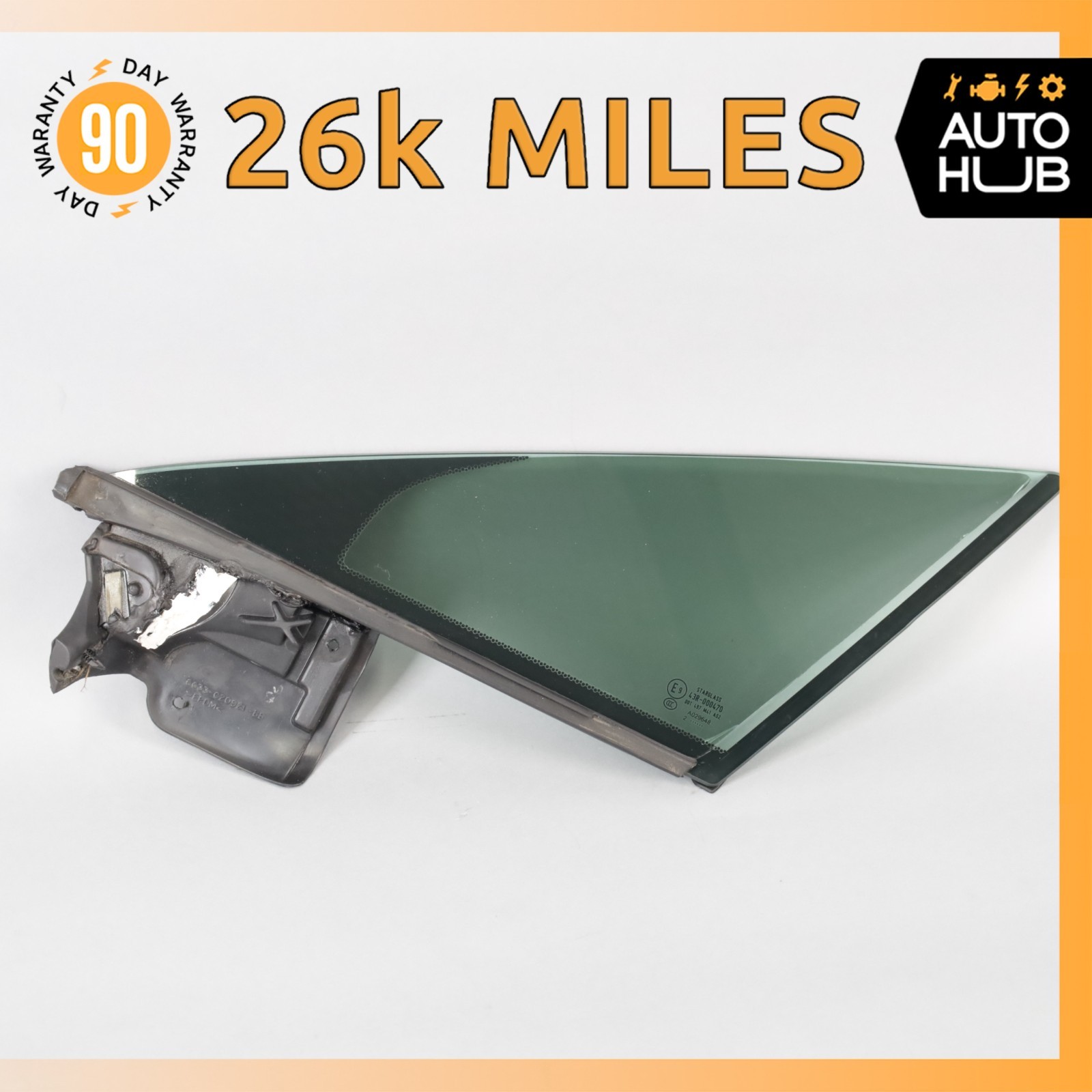 Aston Martin V8 V12 Vantage Front Left Driver Side Door Corner Window Glass OEM