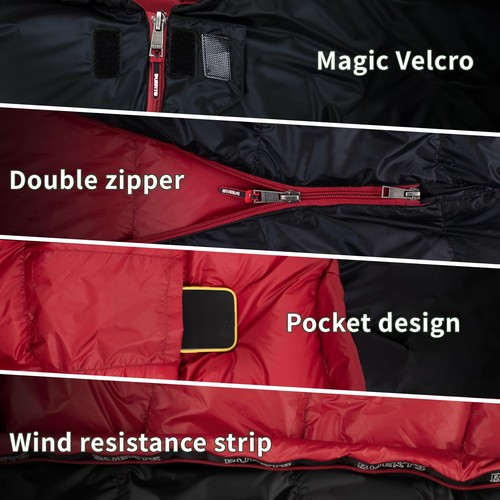Down Backpacking Sleeping Bag 620FP, Lightweight Sleeping Bag for Adult Backp... - Picture 6 of 6