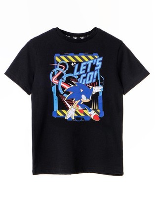 Sonic the Hedgehog Kurzarm T-Shirt | Jungen Schwarz | Official Merch