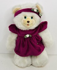 Vtg 1998 Fisher Price Briarberry Bears Maggieberry Plush Stuffed w/Headband
