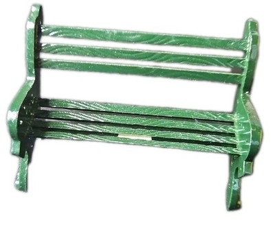 1990s Vintage Green Metal Bench For Decorative Villages Christmas Halloween