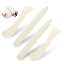 4 Pcs Burnishing ToolBone Folder Stained Glass Supplies Plastic White