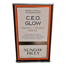 Sunday Riley CEO Glow Vitamin C + Turmeric Face Oil 0.5 oz  NEW SEALED 