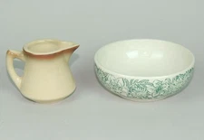 Wallace China California Pottery Desert Ware Soup Bowl & Restaurant Ware Creamer