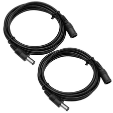 DC Power Extension Cable 2 Pack 3 FT 12V 5.5mm x 2.1mm Male to Female Cord