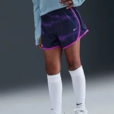 Nike Girls' Dri-FIT Tempo Shorts in Vivid Purple, Size Large