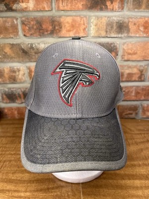 Atlanta Falcons New Era 39thirty Black Red Embroidered Logo Grey Med/Lg Flex Hat