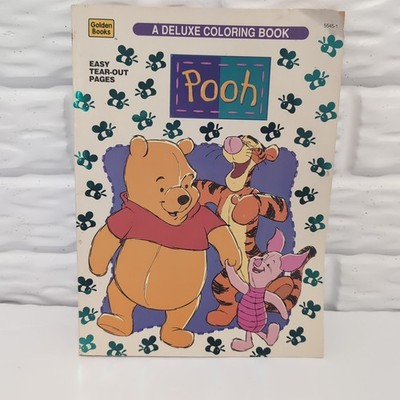 Vintage Disney Pooh Golden Books Deluxe Coloring Book 1995 Piglet