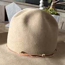 Browning Stetson Tan Felt Western Hat with Leather Hatband