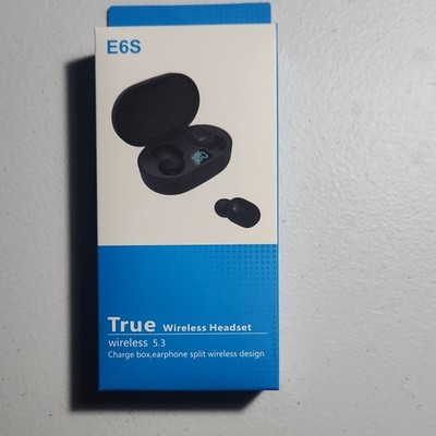 E6S True Wireless Bluetooth 5.3 In-Ear Earbuds, Black