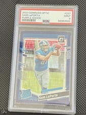 Panini 2023 Donruss Optic Sam LaPorta Rated Rookie Purple Shock #237 PSA 9