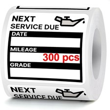 for Oil Change Stickers 300 Pcs 2  x 2  Service Black Stickers, Next Service Due