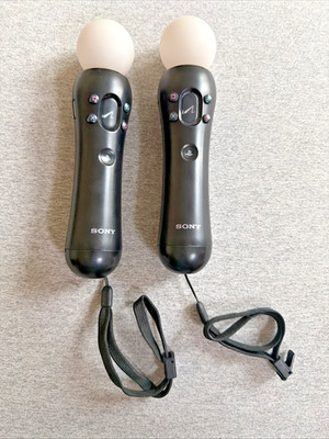 Sony PlayStation PS VR Motion Controllers Black CECH-ZCM1U PS3 /PS4 Set of 2