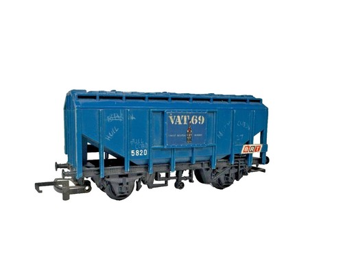 Vintage Hornby Triang R649 Bulk Grain Hopper Wagon 5820 blau OO ohne Box | Condition: Used