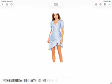 MAC DUGGAL Powder Blue Satin Cocktail Dress Size 0 (26928) NWT