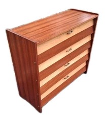 Mid Century 60s 50er Schuhschrank Sideboard Kommode Flur Schrank Bicolor Schuhe