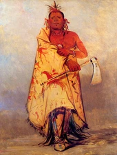 Big Elk Chief of the Omaha Tribe 30x44 George Catlin Native American Indian Art