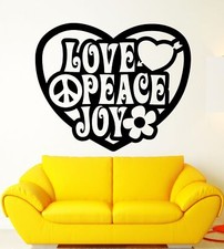 Wall Stickers Vinyl Decal Peace Love Joy Hippie Pacifism Good Decor ig1768 