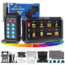 Wireless Remote 8 Gang Switch Panel RGB Circuit Control Box for Truck RV Offroad