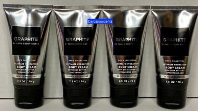 Bath & Body Works GRAPHITE for Men Body Cream Travel Size set of 4