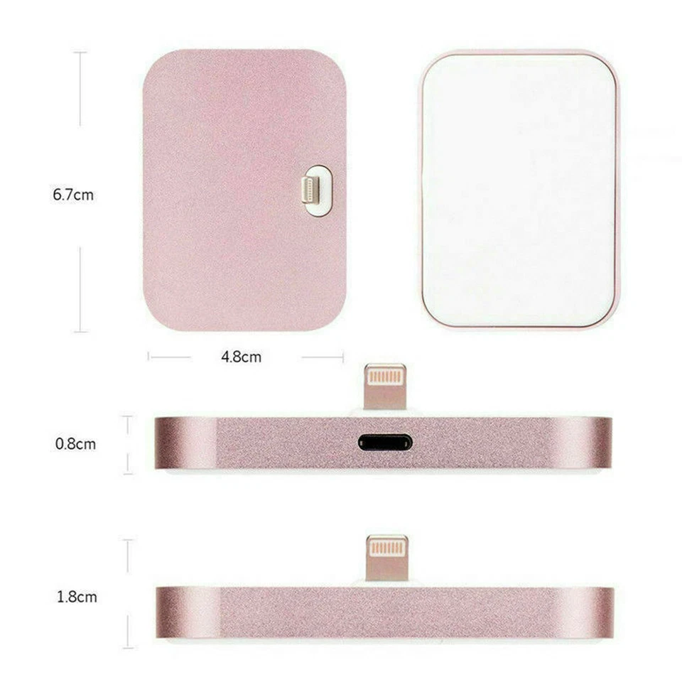 For Apple iPhone 6 7 Aluminum Desktop Charging Dock Mount Stand Station Charger - Image 4 of 4