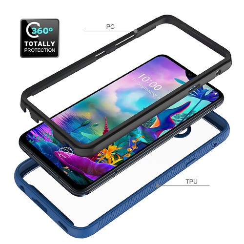 Housse de téléphone hybride antichoc pour étui LG G8X ThinQ corps entier + protection d'écran - Photo 10 sur 13