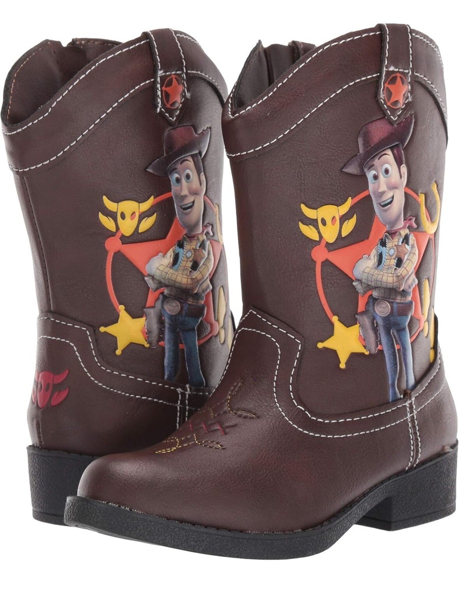 Disney Pixar Toy Story Woody Western Cowboy Boots Brown Size 7