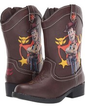 Disney Pixar Toy Story Woody Western Cowboy Boots Brown Size 7 Toddler Kids Boys