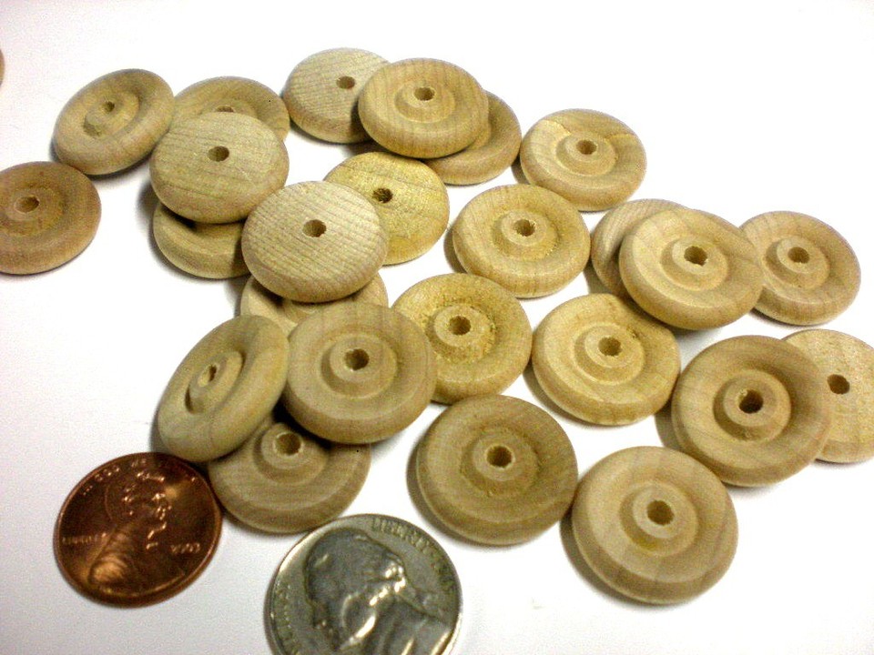 200 Wood Toy Wheels 3/4 Inch Diameter Size 3/4