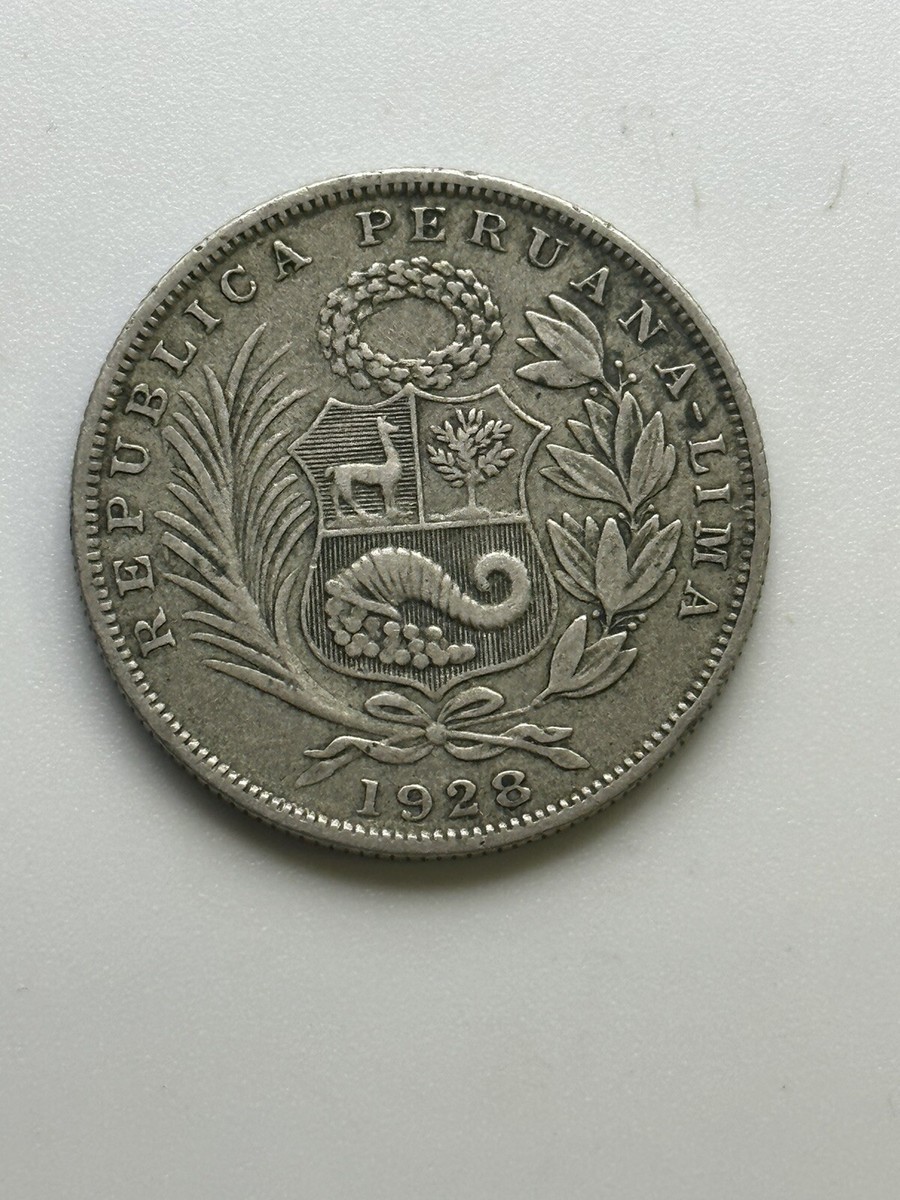 1928 Peru 1/2 Sol - Silver Coin - Minted in LIMA | eBay