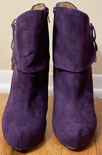 faux leather platform heeled boots