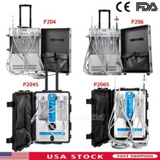 Portable Dental Mobile Delivery Unit System Cart Air Compressor Suction 4H FDA