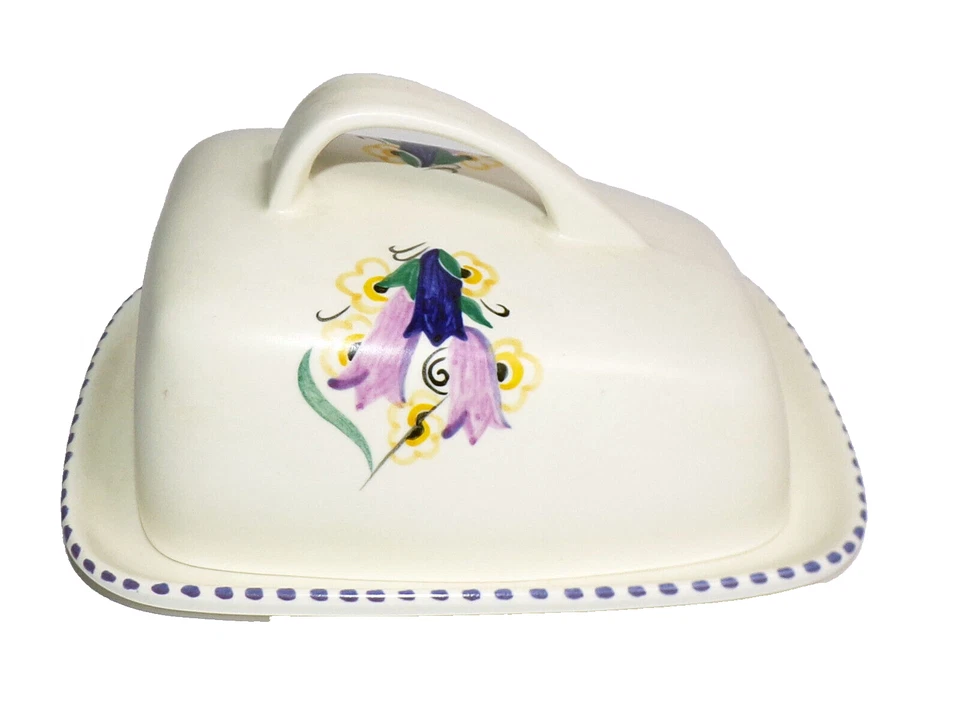 Poole Pottery Traditional CL Pattern Cheese Dish Wedge Shape - Image 2 of 4