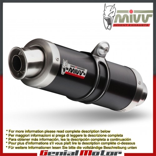 Mivv Exhaust Muffler GP Black Stainless Steel for Kawasaki Zx-6 Rr
