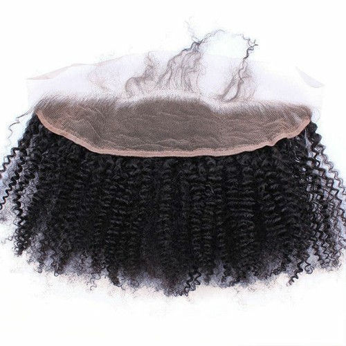 Vorgerupfter 13*4" Afo kinky lockiger Spitzen-Frontverschluss 100 % jungfräuliches Menschenhaar - Bild 10 von 10