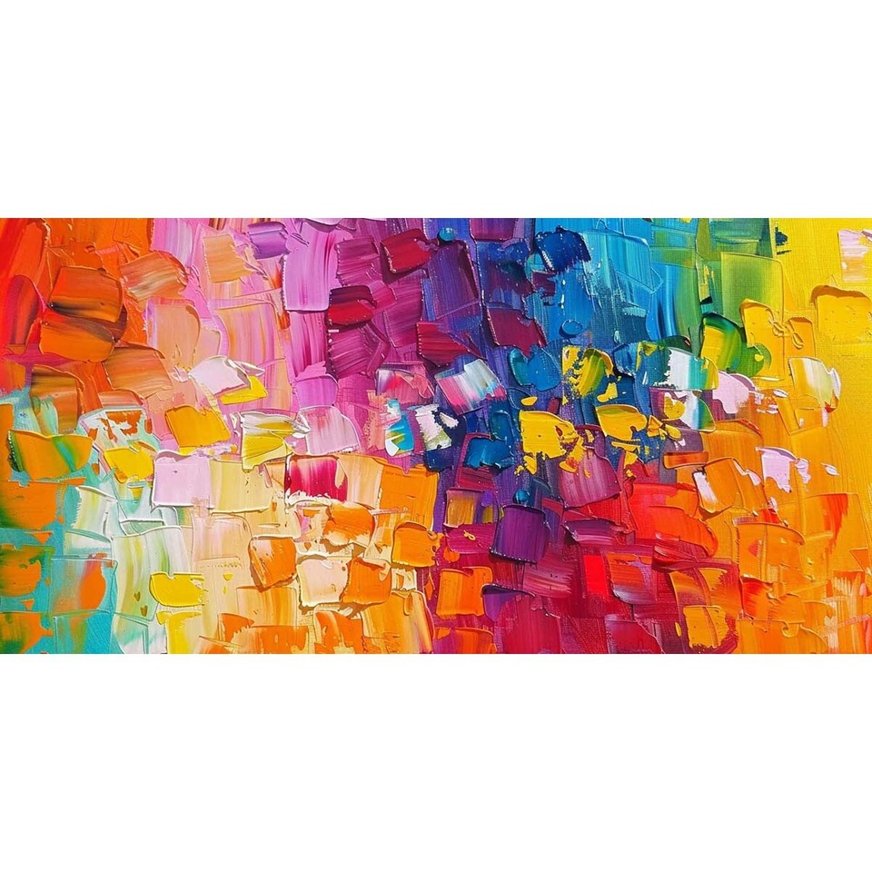 Original Handpainted Texture Abstract Oil Paintings On Canvas blue Home